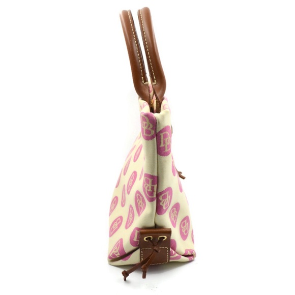 Dooney and Bourke White and Pink Small Tulip Tassel Tote Purse Bag EUC - Picture 4 of 8